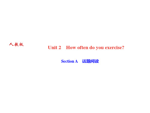 人教版八年级上册(黄冈)英语作业课件：Unit2 Section A 话题阅读(共10张PPT)