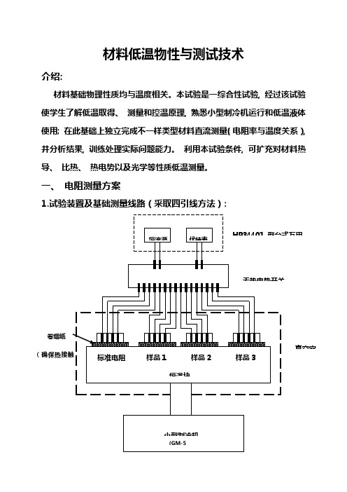 材料的低温物性与测试技术简介及要求