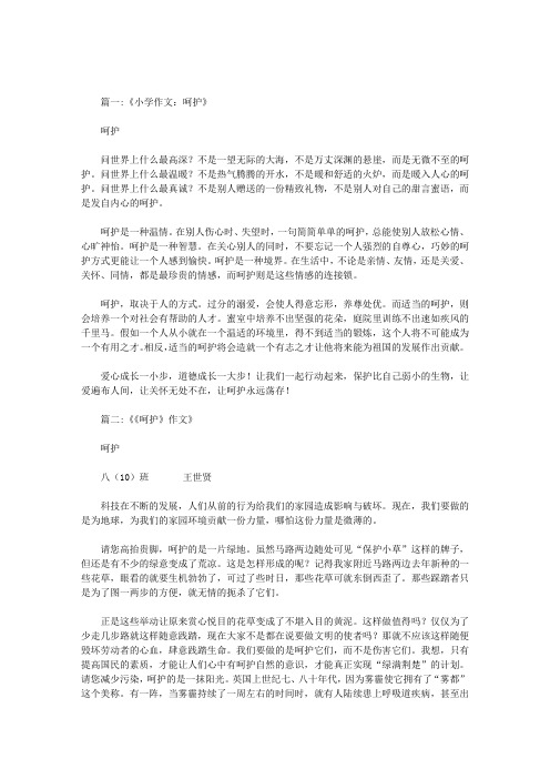 作文什么的呵护