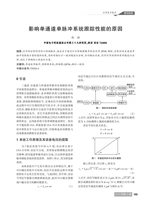 影响单通道单脉冲系统跟踪性能的原因