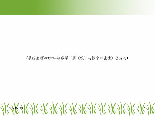 (最新整理)08六年级数学下册《统计与概率可能性》总复习1