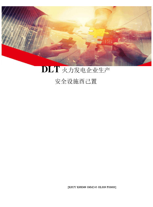 DLT火力发电企业生产安全设施配置