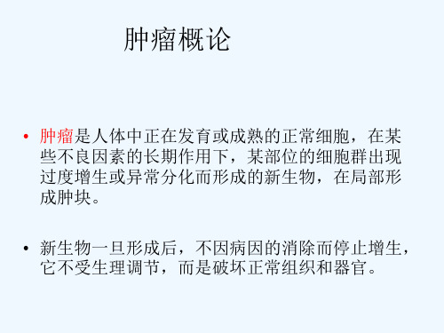 肿瘤护理概论ppt课件