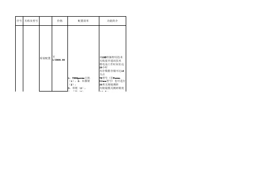 测量仪器规格