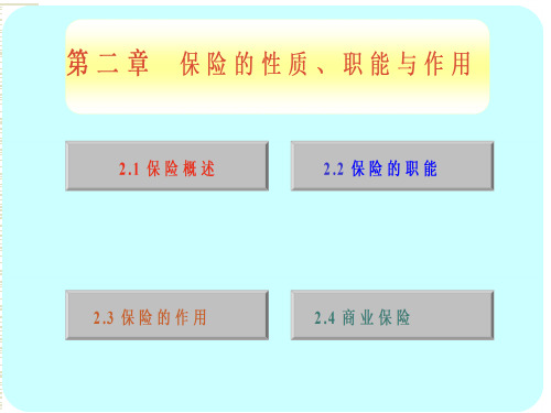 保险学课件--保-险-学(第二章)