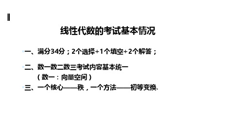 考研线性代数精讲讲义