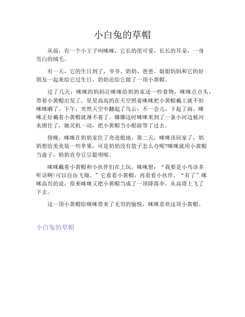 小白兔的草帽