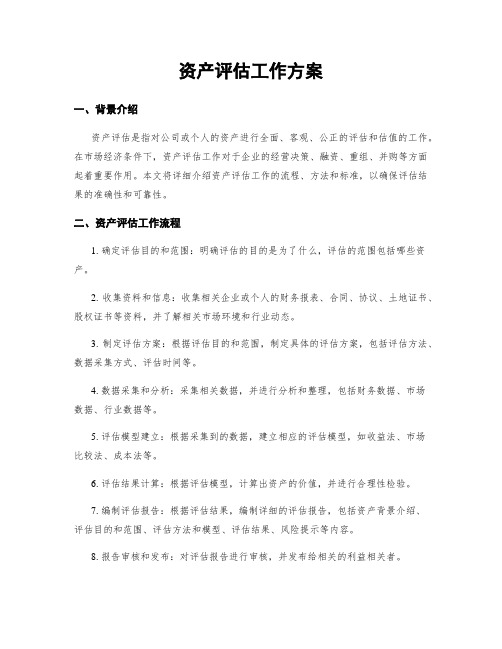 资产评估工作方案