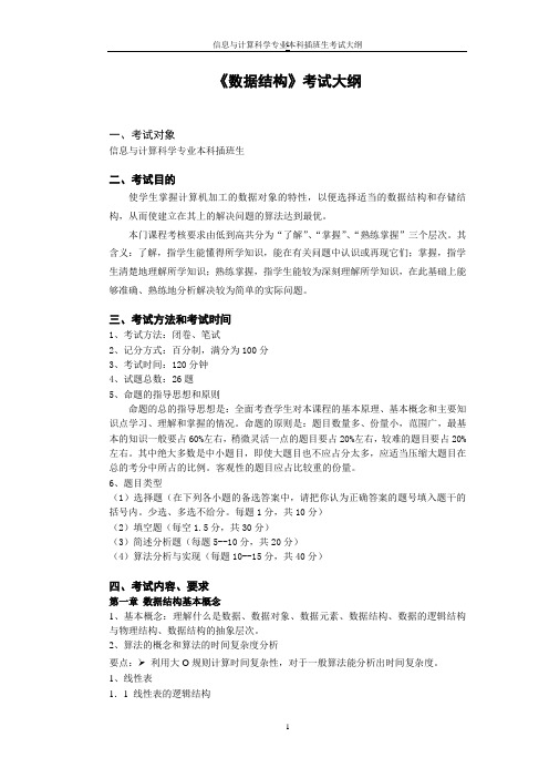 23.信息与计算科学专业本科插班生考试大纲