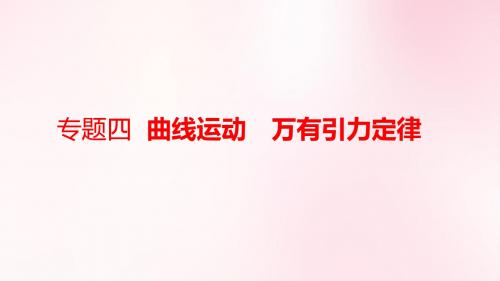 2018年高考物理一轮(课标通用)复习课件-专题4 曲线运动、万有引力定律 (共175张PPT)