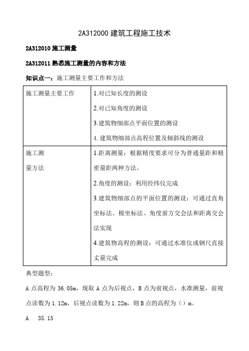 建筑工程施工技术word资料55页