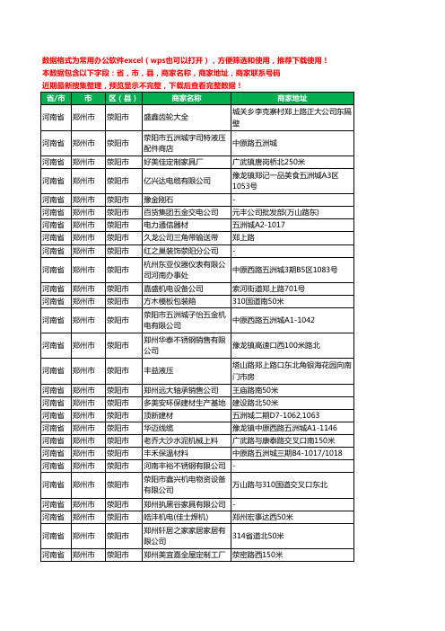 2020新版河南省郑州市荥阳市家具有限公司工商企业公司商家名录名单黄页联系电话号码地址大全211家