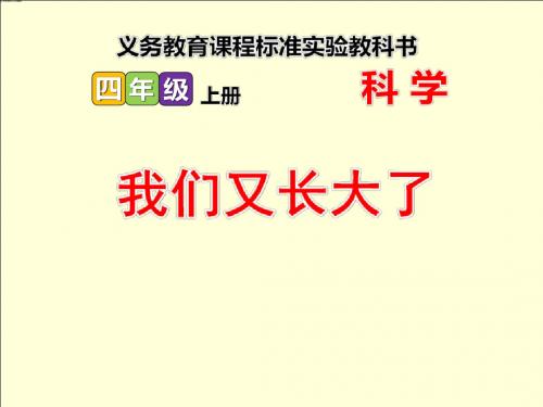 我们又长大了-旗杆和影子PPT精品教学课件