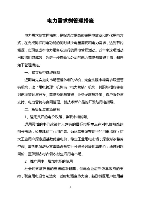05电力需求侧管理措施