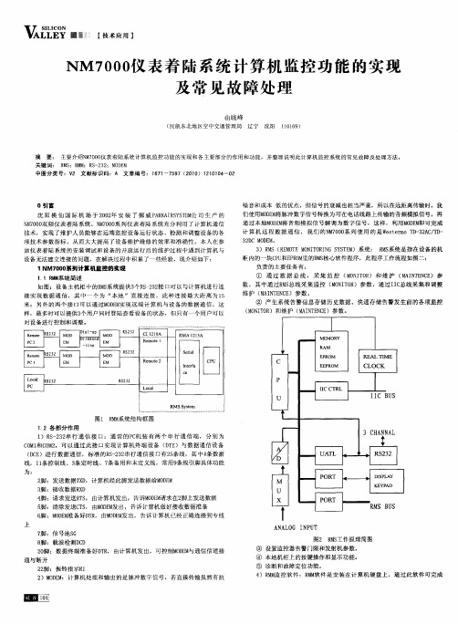 NM7000仪表着陆系统计算机监控功能的实现及常见故障处理