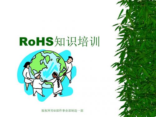 RoHS关于限制在电子电器设备中使用某些有害成分的指令PPT课件