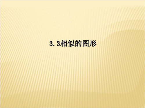 湘教版九年级数学上册课件：3.3相似的图形 (共10张PPT)