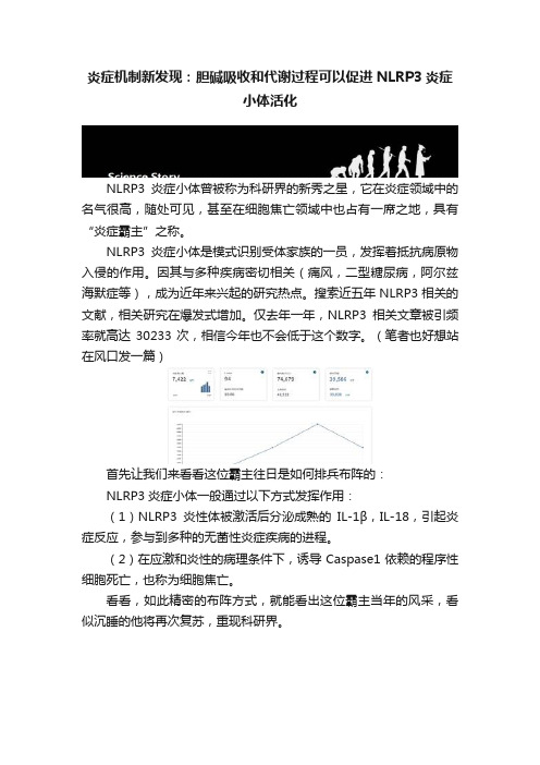 炎症机制新发现：胆碱吸收和代谢过程可以促进NLRP3炎症小体活化