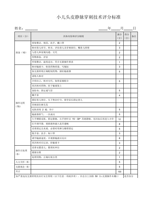 小儿头皮静脉穿刺技术