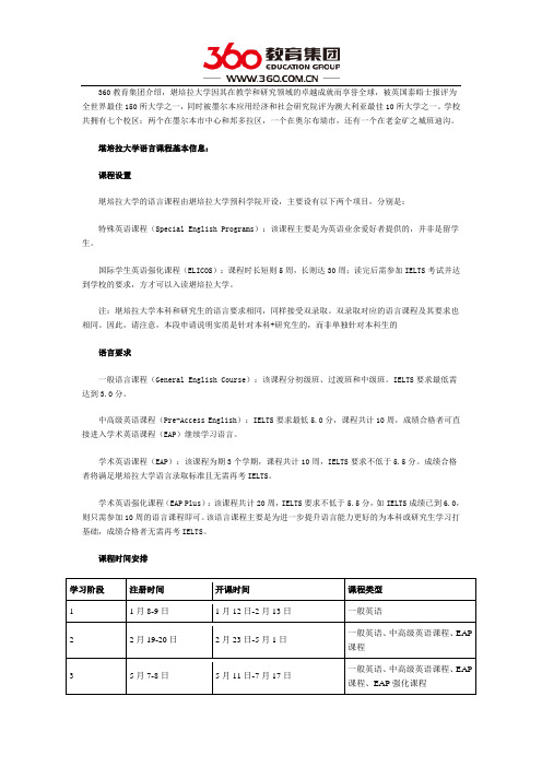 澳大利亚堪培拉大学语言课程