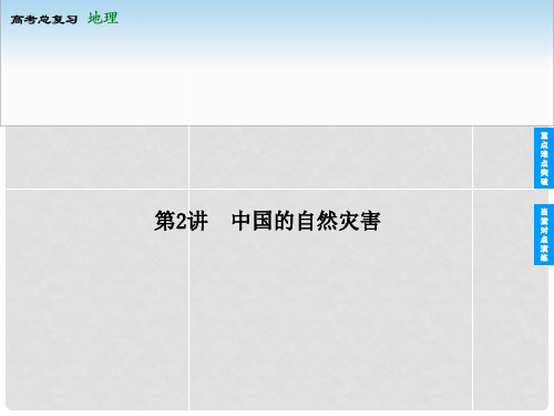 高考地理总复习 第2讲 中国的自然灾害课件 新人教版选