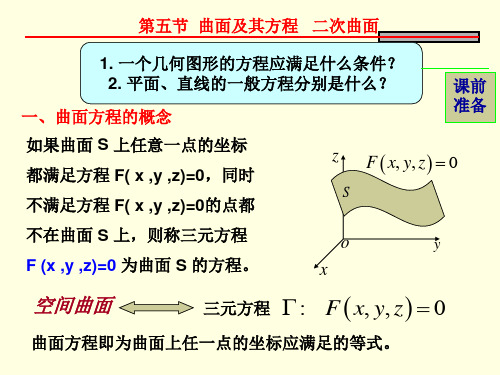 第五节曲面及其方程