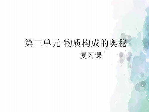 人教版化学-九年级上册-人教版化学九年级上册第三单元  单元复习课件