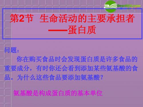 2.2《生命活动的主要承担着》