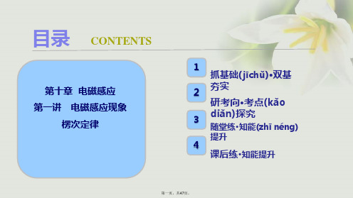 高考物理一轮复习第十章电磁感应第一讲电磁感应现象楞次定律课件