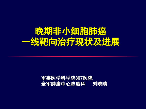 晚期非小细胞肺癌一线靶向治疗现状及进展68页PPT