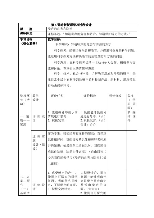 四下科学第二单元  噪音的危害和防治