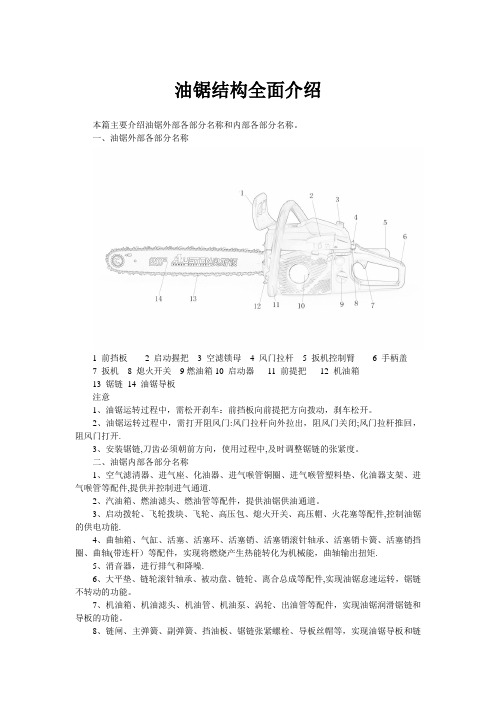 油锯结构简介