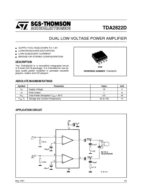 运算放大器--TDA2822D