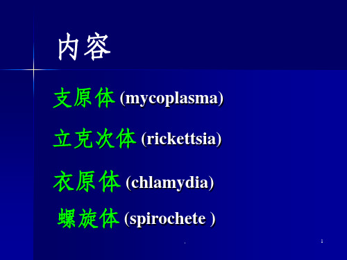 微生物原体立克次体衣原体螺旋体