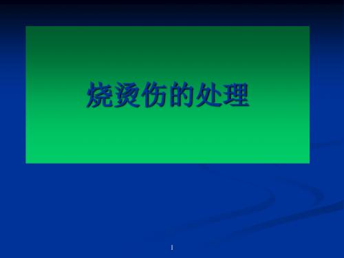 烧伤处理方法ppt课件