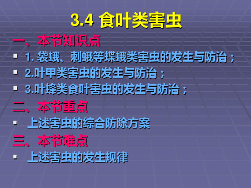 食叶害虫的特征和防治