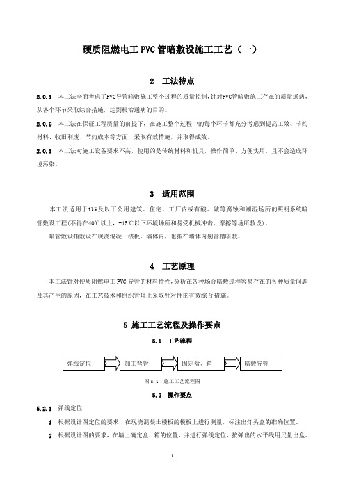 硬质阻燃电工PVC管暗敷设施工工艺(一)