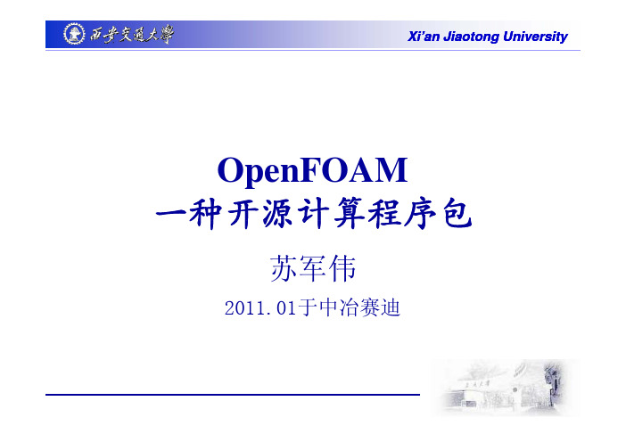 OpenFOAM报告ppt—中冶赛迪2011.01