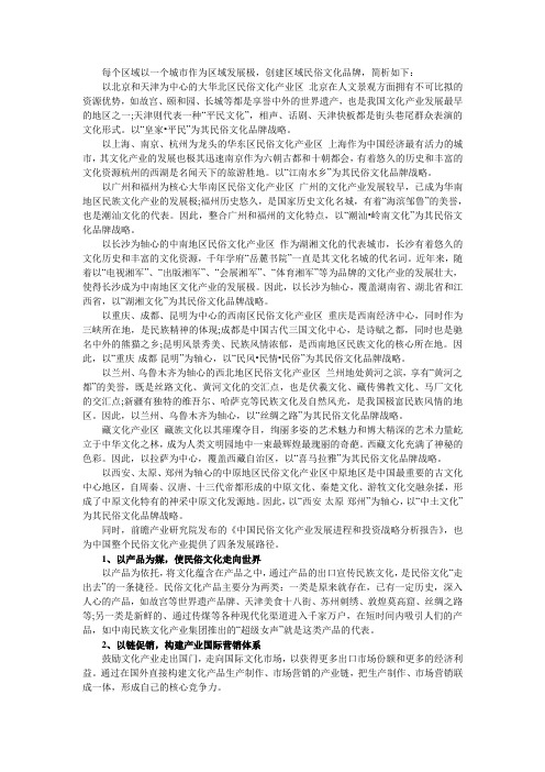 民俗文化产业的区域品牌构建及发展路径