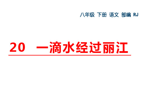 (部编人教)八年级下册语文课件 20.一滴水经过丽江(共22张PPT)