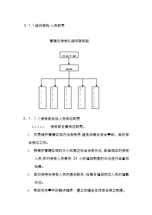 保安部组织架构