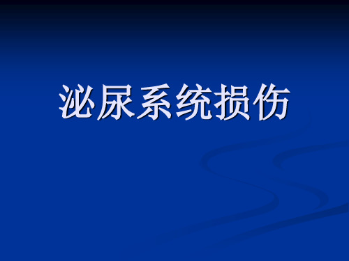 外科学课件：泌尿系统损伤