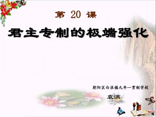 清朝君主专制的强化PPT优秀课件10 人教版