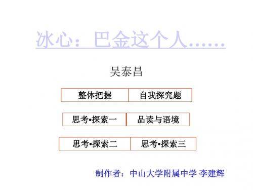 冰心：巴金这个人PPT24(微课)