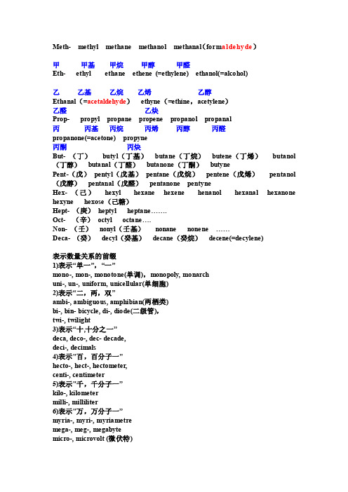 药学英语词汇大全[整理版]