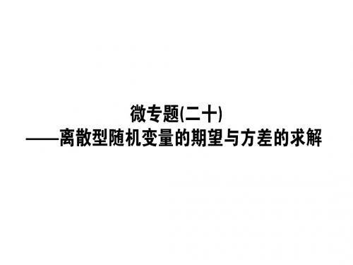 2019版数学一轮高中全程复习方略课件：第九章 计数原理、概率、随机变量及其分布微专题(二十)
