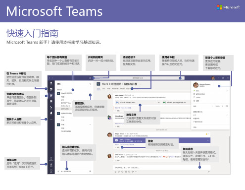 Microsoft Teams 入门指南说明书