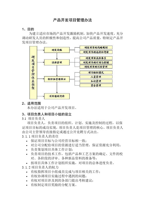 研发项目管理制度有哪些