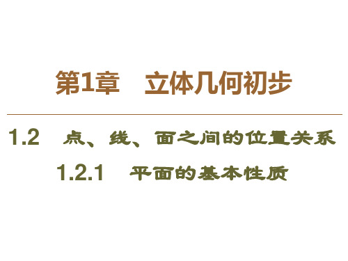 高中数学新同步苏教必修2课件：第1章 1.2 1.2.1 平面的基本性质