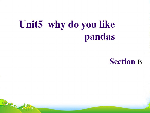 人教版七年级英语下册Unit5 why do you like pandas 课件(共16张PPT)